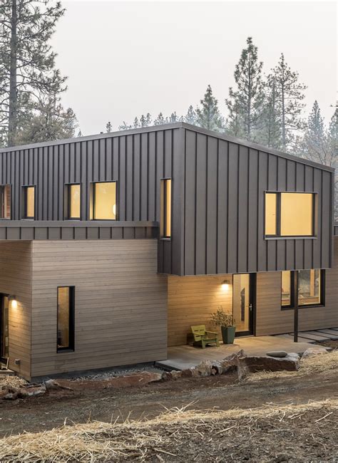 house metal siding|residential modern metal siding house.